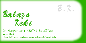 balazs keki business card